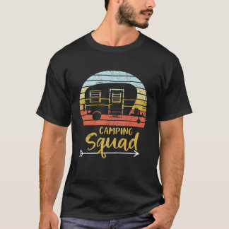 T-shirt Camping Squad Funny Matching Famille Vacatio