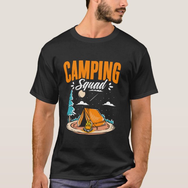 T-shirt Camping Squad Wanderlust Camper Nature Ca (Devant)