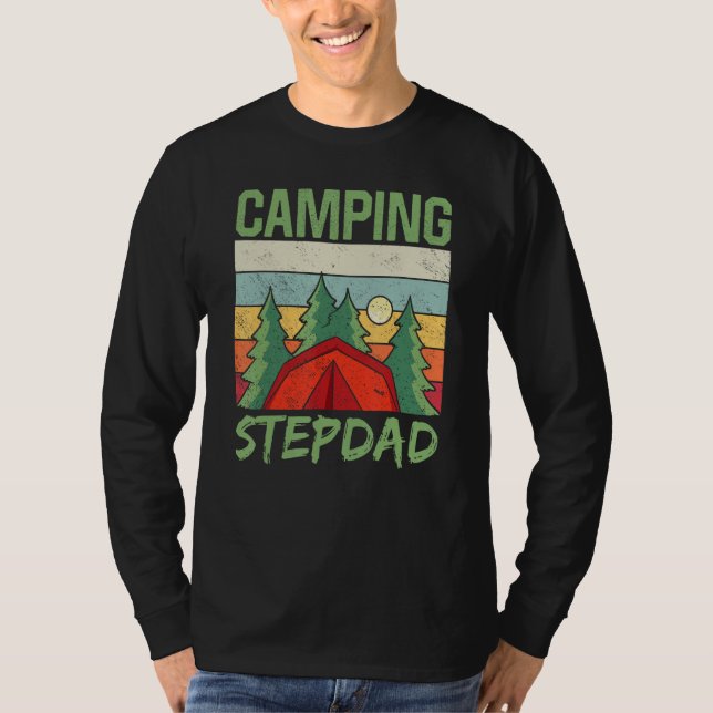 T-shirt Camping Stepdad Campfire Camp Camper Campsite (Devant)