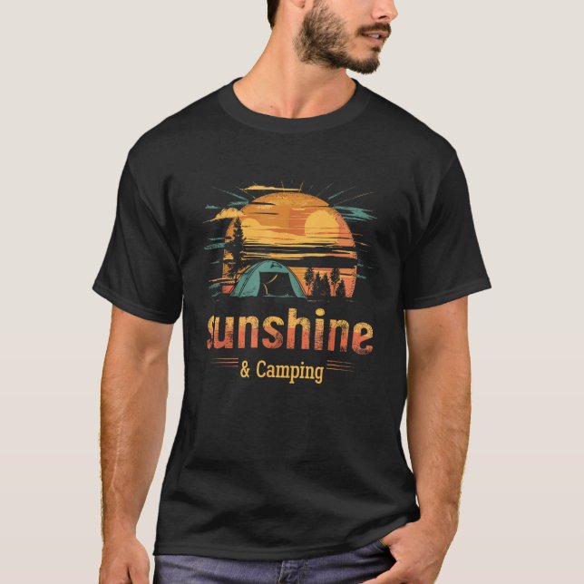 T-shirt Camping Sunshine pour Campers Summer Camp (Devant)