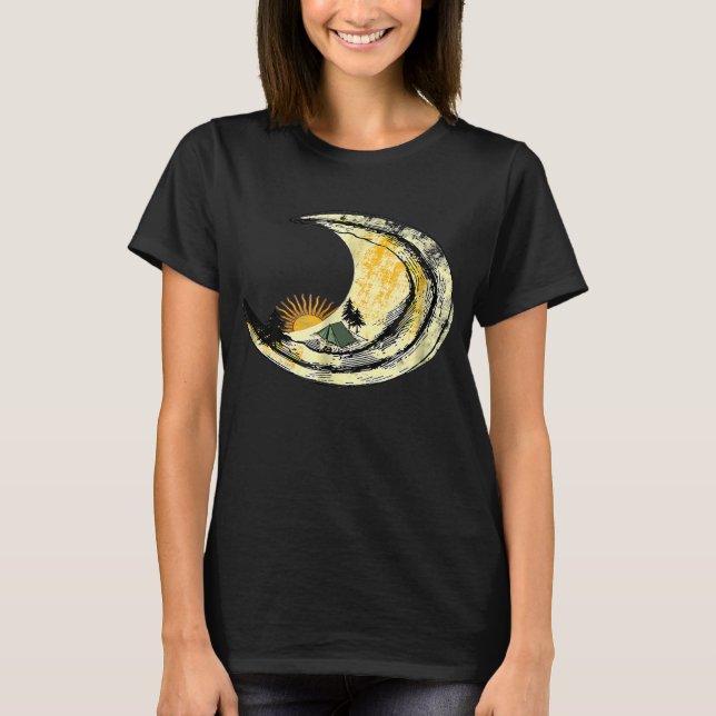 T-shirt Camping Sur Lune Surreal Sunrise Camp Amateurs (Devant)