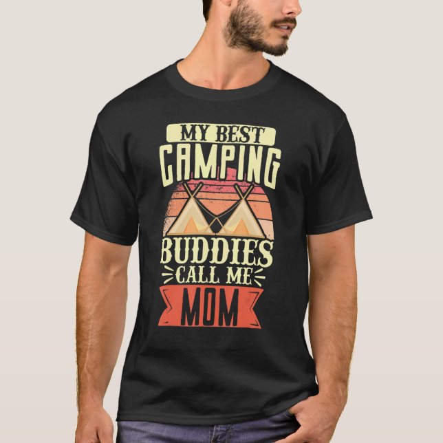 T-shirt Camping Tente Extérieure Mon Meilleur Camping Budd (Devant)