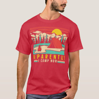 T-shirt Camping Tente Retro Vintage Apparemment Je Camp Ma