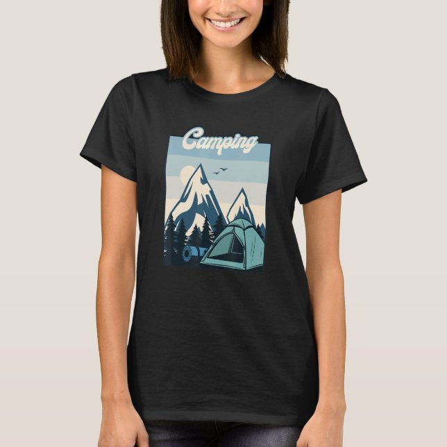 T-shirt Camping Tentes Glamping Camping Camping Camping (Devant)