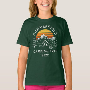 T-shirt Camping Trip Retro Correspondant fille sur mesure
