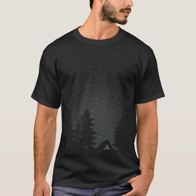 T-shirt Camping Under The Night Sky Outdoor Wilderness Nat (Devant)