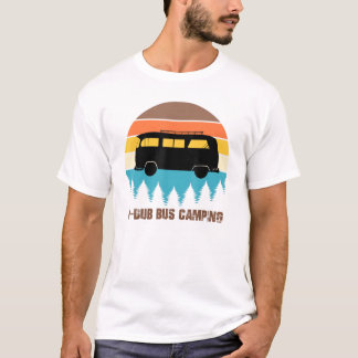 T-shirt Camping V-Dub Bus Sunset Rétro
