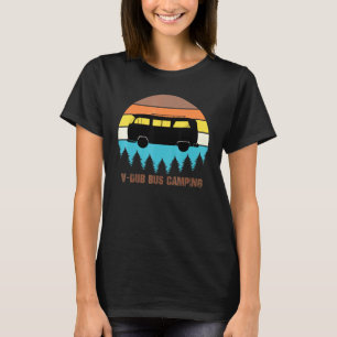 T-shirt Camping V Dub Bus Sunset Retro