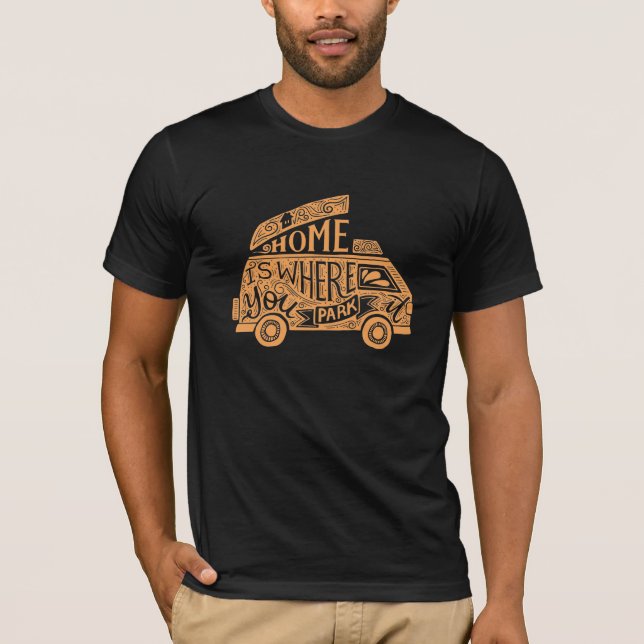 T-shirt Camping Van Life Fun Citation Inspirationnelle T-s (Devant)