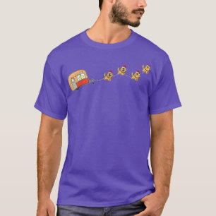 T-shirt Camping Van Noël Golden Retriever Sleigh Xmas 