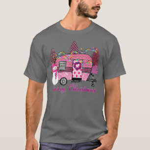 T-shirt Camping Véhicule rose Noël Doux moche Xmas T