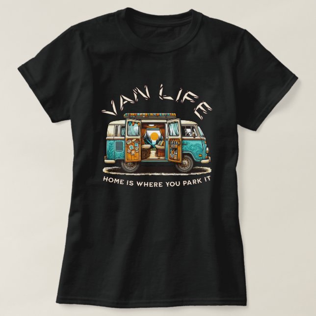 T-Shirt Camping Vie en Fourgon (Design devant)