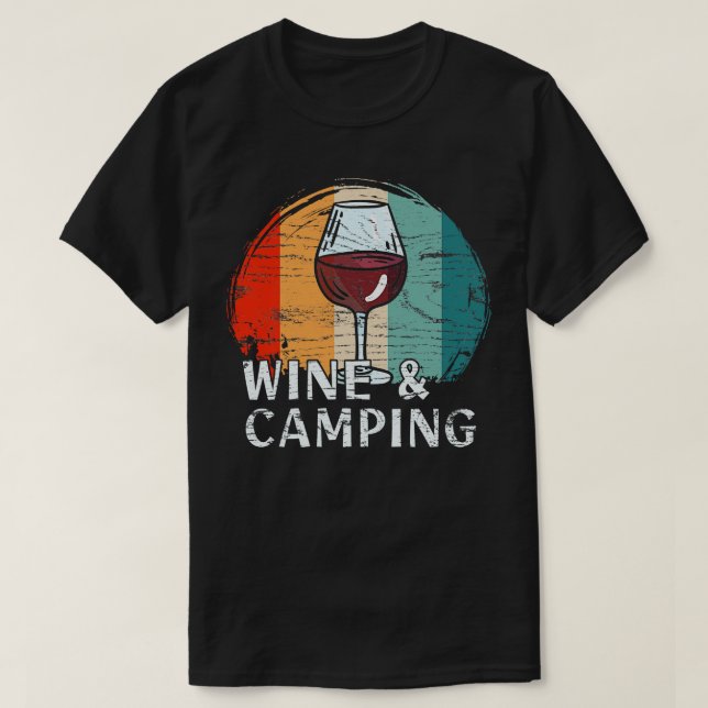 T-shirt Camping Vin à boire 4 (Design devant)