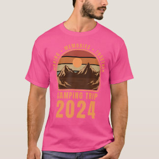 T-shirt Camping vintage Camping Famille Camper Group Campi