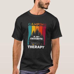 T-shirt Camping vintage Est Ma Thérapie Préférée Drôle