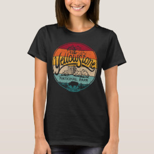 T-shirt Camping vintage Parc national de Yellowstone Rando