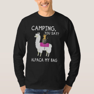 T-shirt Camping Vous Dites Alpaca Mon Sac Chien À Riding L