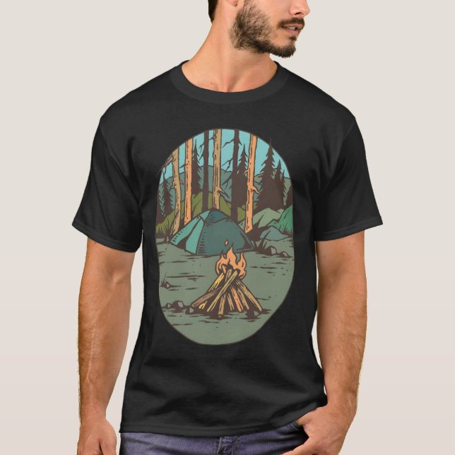 T-shirt Camping Wald drôle (Devant)