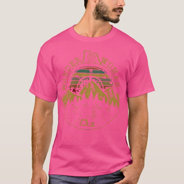 T-shirt Camping Wander Femme Vintage Active (Devant)