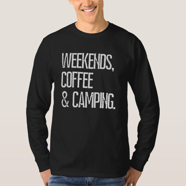 T-shirt Camping Week-ends Café Camping Rv Camping (Devant)