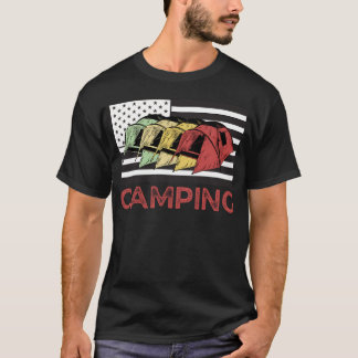 T-shirt Campingeam Drapeau américain vintage fille