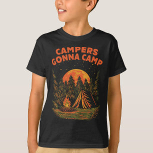 T-shirt Campingueurs Vont Camper Vacances D'été Voyage Tro
