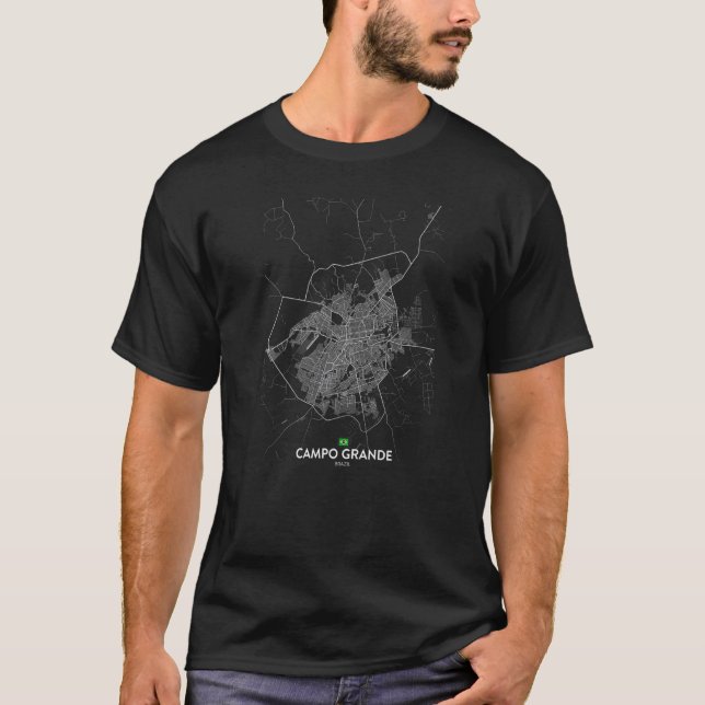 T-shirt campo-grande brazil Plan de la ville Voyage souven (Devant)