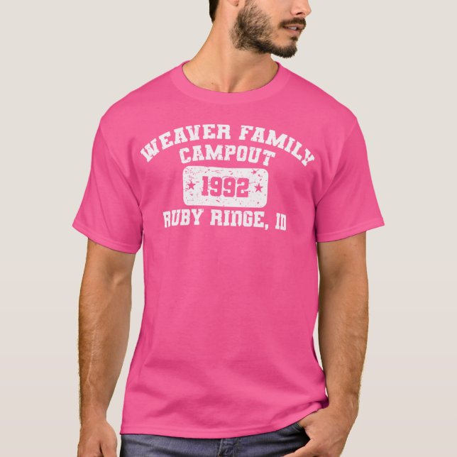 T-shirt Campout de la famille Weaver - 1992 - Ruby Ridge A (Devant)
