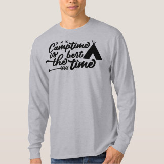 T-shirt Camptime Is the Best Time | Camping Quote Typograp
