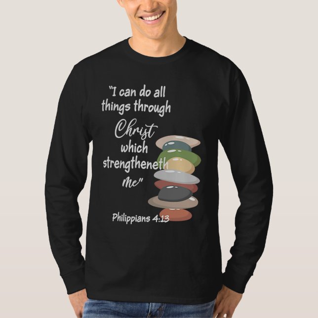 T-shirt Can Do All Things Religious Bible YM Verse YW Them (Devant)