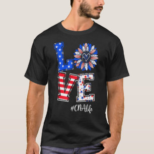 T-shirt Can Life Love Happy Juillet 4 Jour Drapeau América
