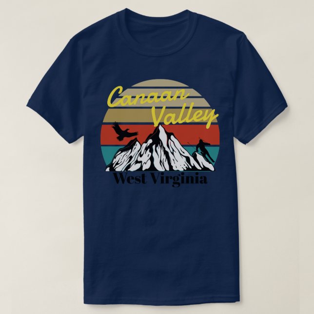T-shirt Canaan Valley ski West Virginie (Design devant)