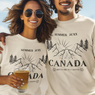 T-shirt Canada Adventure appelle l'année d'été personnalis