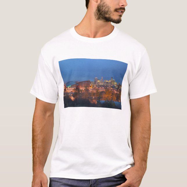 T-shirt Canada, Alberta, Calgary : Skyline de la ville du  (Devant)
