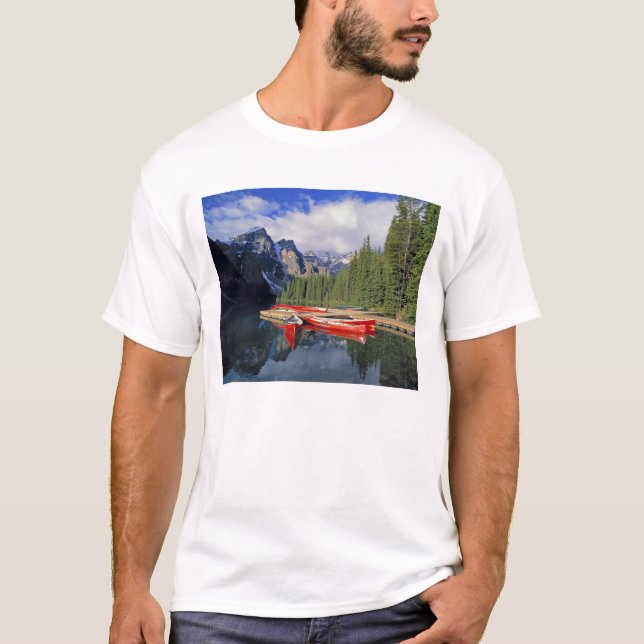 T-shirt Canada, Alberta, lac Moraine. La surface vitreuse (Devant)