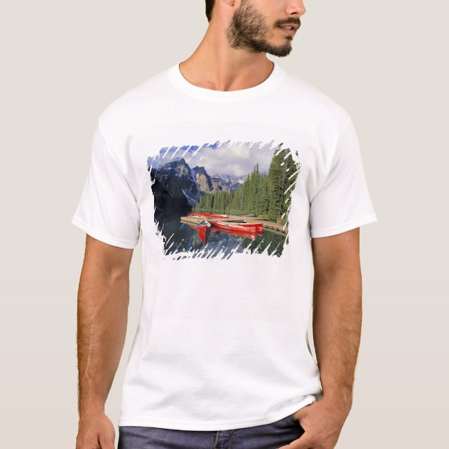 T-shirt Canada, Alberta, lac Moraine. La surface vitreuse (Devant)