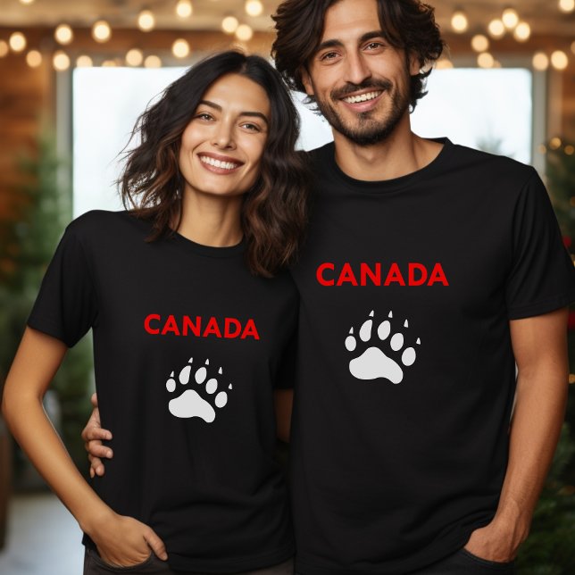 T-shirt Canada Animal Patte Empreinte de Pied Couleur (Créateur téléchargé)