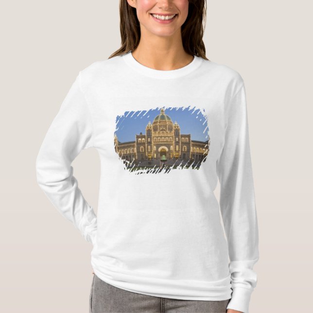 T-shirt Canada, BC, Victoria, bâtiment de la législature d (Devant)