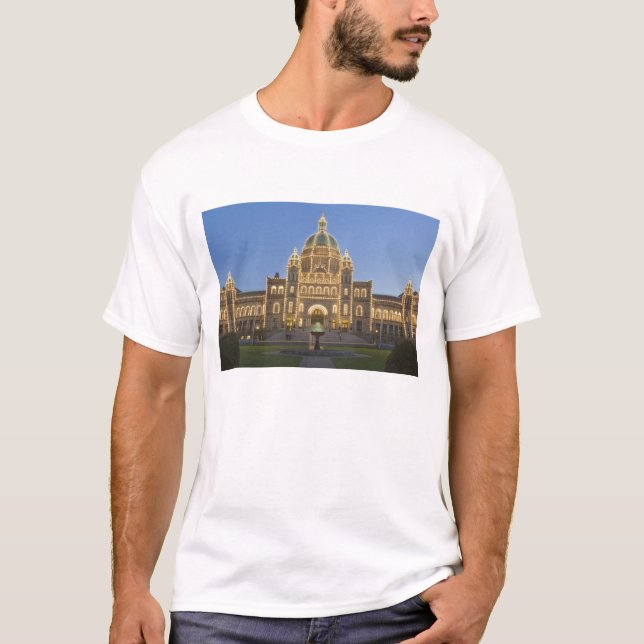 T-shirt Canada, BC, Victoria, bâtiment du Parlement de la  (Devant)