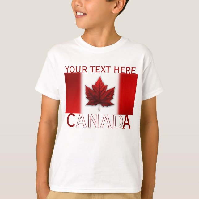 T-shirt Canada Chemise canadienne pour enfants Drapeau Can (Devant)