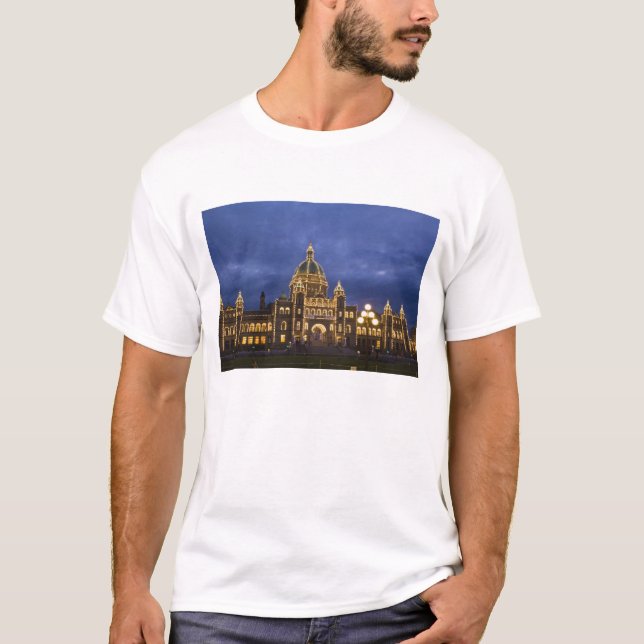 T-shirt CANADA, Colombie-Britannique, Victoria. Soir, (Devant)