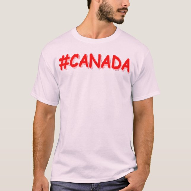 T-shirt "#CANADA" Conception d'expression mignonne. Comman (Devant)