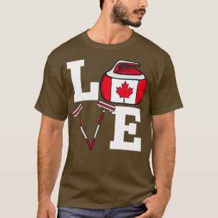 T-shirt Canada Curling Broom Sports de glace d'hiver Canad