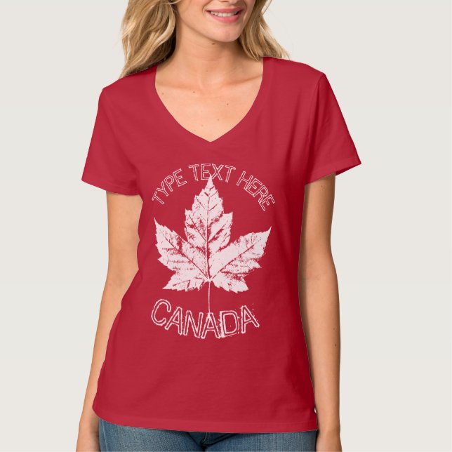 T-shirt Canada customisé Retro Canada Souvenirs (Devant)