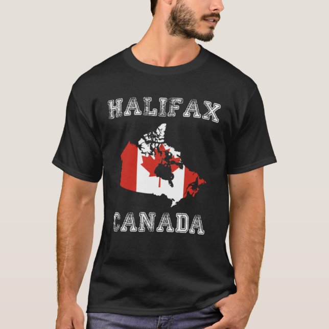 T-shirt Canada Distressed Flag Halifax Pride (Devant)