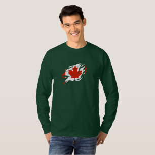 T-shirt CANADA Drapeau en moi, Canadian en intérieur Marqu