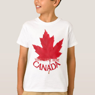 T-shirt Canada enfant Nom personnalisé Chemise Feu
