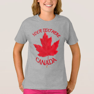 T-shirt Canada enfant Nom personnalisé Chemise Feu