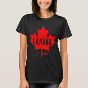 T-shirt Canada Est 1867 Feuille d'érable Roo de la Fierté 