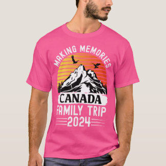 T-shirt Canada Famille Vacation 2024 Montagnes Camping Fam